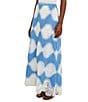Color:Adriatic Blue/White - Image 3 - Woven Novelty Lace Midi A-Line Coordinating Skirt