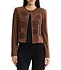 MISOOK Wrinkle-Resistant Embroidered Metallic Long Bell Sleeve Cardigan - Image 1