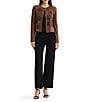 MISOOK Wrinkle-Resistant Embroidered Metallic Long Bell Sleeve Cardigan - Image 3