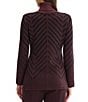 MISOOK Wrinkle-Resistant Knit Chevron Turtleneck Long Sleeve Tunic - Image 2