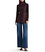 MISOOK Wrinkle-Resistant Knit Chevron Turtleneck Long Sleeve Tunic - Image 4