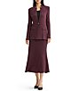 MISOOK Wrinkle-Resistant Ribbed Knit Inverted Notch Lapel Long Sleeve Button-Front Jacket - Image 4