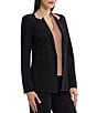 MISOOK Wrinkle-Resistant Tailored Luxe Stretch Ponte Peak Lapel Long Sleeve One-Button Jacket - Image 3