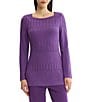 MISOOK Wrinkle-Resistant Textured Knit Square Neck Long Sleeve Tunic - Image 1
