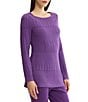 MISOOK Wrinkle-Resistant Textured Knit Square Neck Long Sleeve Tunic - Image 3