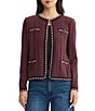 MISOOK Wrinkle Resistant Whipstitch Cable Knit Split Round Neck Long Sleeve Jacket - Image 1