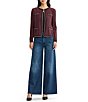 MISOOK Wrinkle Resistant Whipstitch Cable Knit Split Round Neck Long Sleeve Jacket - Image 4