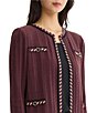 MISOOK Wrinkle Resistant Whipstitch Cable Knit Split Round Neck Long Sleeve Jacket - Image 5