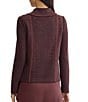 MISOOK Wrinkle-Resistant Zig-Zag Knit Point Collar Long Sleeve Button-Front Jacket - Image 2
