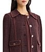 MISOOK Wrinkle-Resistant Zig-Zag Knit Point Collar Long Sleeve Button-Front Jacket - Image 5