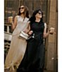 MISOOK x Lani Lynn Coordinating Ribbed Knit Elastic Waist Asymmetrical Fringe Hem Maxi Skirt, Color:Pearl - Image 12