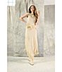 MISOOK x Lani Lynn Coordinating Ribbed Knit Elastic Waist Asymmetrical Fringe Hem Maxi Skirt, Color:Pearl - Image 4