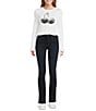 Miss Chievous Cherry Graphic Shirred Long Sleeve Top - Image 3