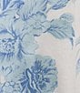 Color:Blue Garden - Image 5 - Garden Print Cotton Sateen Long Zip-Front Robe