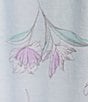 Color:Aqua/Lilac Floral Stems - Image 3 - Cottonessa Floral Stems Long Knit Nightgown
