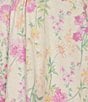 Color:Pink Wildflowers - Image 5 - Cottonessa Short Sleeve Round Neck Soft Interlock Knit Capri Pajama Set
