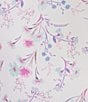 Color:Pink/Lavender Floral - Image 3 - Floral Print Jersey Knit Short Sleeve V Neck Short Gown