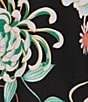 Color:Seaside Green Floral - Image 5 - Interlock Knit Long Floral Zip-Front Robe