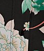 Color:Seaside Green Floral - Image 3 - Interlock Knit Short Floral Snap-Front Robe