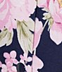 Color:Pink Roses - Image 3 - Interlock Knit Short Snap-Front Rose Print Robe