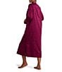 Miss Elaine Petite Size Brushed Back Satin Long Zip-Front Robe - Image 2