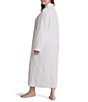 Miss Elaine Plus Size Brushed Waffle Solid Long Zip-Front Robe - Image 2