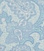 Miss Elaine Plus Size Cottonessa Knit Short Sleeve Round Neck Animal Paisley Print Long Nightgown, Color:Blue Paisley - Image 3