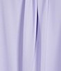 Color:Lilac - Image 3 - Plus Size Jewel Neck Tricot Short Nightgown