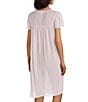Color:Pink - Image 2 - Silk Essence Solid Short Nightgown