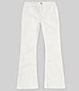 Color:White - Image 2 - Big Girls 7-16 Embroidered Pocket White Bootcut Jeans