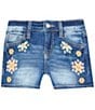 Color:Light Blue - Image 1 - Big Girls 7-16 Floral Embroidered Shorts