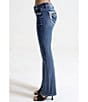 Miss Me Bord Mid-Rise Bootcut Jeans, Color:Dark Blue - Image 3