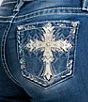 Miss Me Embellished-Cross-Pocketed Mid Rise Bootcut Jeans - Image 4