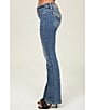 Miss Me Mid Rise Bootcut Embellished Back Logo & Pocket Jeans, Color:Medium Blue - Image 3