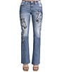Miss Me Mid Rise Wraparound Horse Motif Bootcut Jeans - Image 1