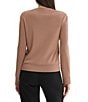 MISSOK Wrinkle-Resistant Embroidered Knit Ribbed Neck Long Sleeve Button-Front Cardigan - Image 2