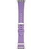 Color:Lilac - Image 3 - Unisex Zigzag Lilac Leather 38/40/41mm Strap for Apple Watch