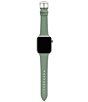 Color:Green - Image 2 - Zigzag Green Leather 38/40/41mm Strap for Apple Watch