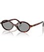 Miu Miu Women's MU 04ZSF 50mm Oval Sunglasses, Color:Havana Mahogany - Image 1