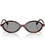 Miu Miu Women's MU 04ZSF 50mm Oval Sunglasses, Color:Havana Mahogany - Image 2