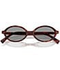 Miu Miu Women's MU 04ZSF 50mm Oval Sunglasses, Color:Havana Mahogany - Image 5