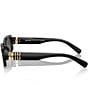 Miu Miu Women's MU 08ZS53-X 53mm Rectangle Sunglasses, Color:Black/Dark Grey - Image 3