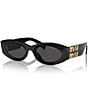 Miu Miu Women's MU 11WS54-X 54mm Oval Sunglasses, Color:Black/Dark Grey - Image 1