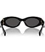 Miu Miu Women's MU 11WS54-X 54mm Oval Sunglasses, Color:Black/Dark Grey - Image 4