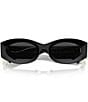 Miu Miu Women's MU 11WS54-X 54mm Oval Sunglasses, Color:Black/Dark Grey - Image 5