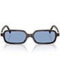 Miu Miu Women's MU 11ZSF 52mm Rectangle Sunglasses, Color:Moka/Light Blue - Image 2