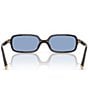 Miu Miu Women's MU 11ZSF 52mm Rectangle Sunglasses, Color:Moka/Light Blue - Image 4