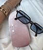 Miu Miu Women's MU 11ZSF 52mm Rectangle Sunglasses, Color:Moka/Light Blue - Image 6