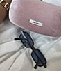 Miu Miu Women's MU 11ZSF 52mm Rectangle Sunglasses, Color:Moka/Light Blue - Image 7