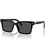 Miu Miu Women's MU 13ZSF55-X 55mm Rectangular Sunglasses, Color:Black/Dark Grey - Image 1